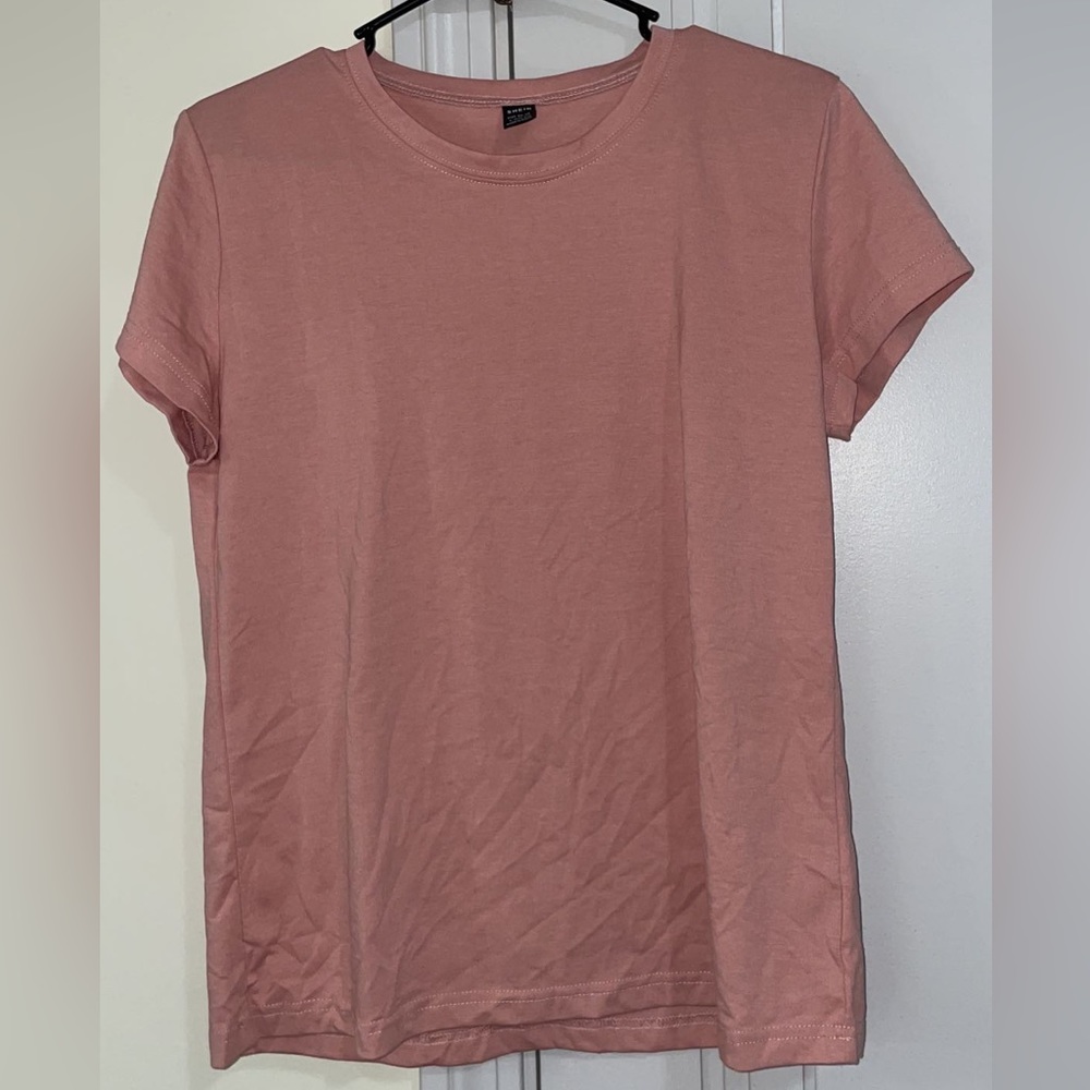 Shein Pink Short Sleeve Tee Size L